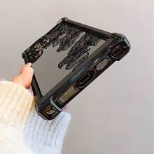 Funda de teléfono Dragón Negro para 25 S24 S23 S22 S21 S20 FE S20 Ultra A03s A04E/M04 A05s A06 4G A13 4G A15 4G/5G A25 5G A32 4G A55 5G A03 A04 A05 A12/M12 4G A13 5G/A04S A16 4G/5G A35 5G S20 S20 Plus A34 S21 FE Ultra Plus 4G 5G Funda trasera transparente y suave a prueba de golpes - Colores mixtos - Ver 3