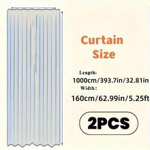 1/2 Pcs 10m Large Size Transparent Backdrop Curtain, Suitable For Party, Ceiling, Wedding Arch, Reception Area And Other Decoration Occasions