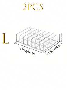 眼影盘化妆品收纳盒 亚克力化妆品收纳盒 7格分隔梳妆台收纳架 抽屉和浴室现代化妆品收纳架 - 無色 - 查看 15