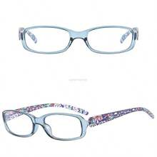 High Definition East Sea Crystal Reading Glasses, Lightweight & Scratch-Resistant, Multi-Color, +1.0X To +4.0X Magnification, Spring Hinges, Blue Light Auto-Focus, Floral Print, Courtly Style, PC (Polycarbonate) Frame, Suitable For All Seasons - Multicolor - View 6