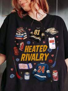 1PC Women's Plus Size   Hockey Heated Rivalry Shirt, Hollander Rozanov LGBT Love Sweatshirt, Queer Hockey Fan Shirt, Ilya Rozanov Shirt - 黑色 - 查看 1
