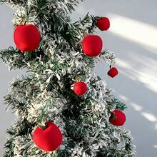 2.83in/7.2cm Foam Apple Model, 12pcs Suitable For Candy Party, School 3D Painting Project, Christmas Ornament, DIY Gift, New Year, Carnival Gift