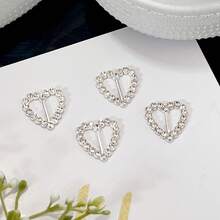 6pcs Heart-Shaped Rhinestone Shoe Clips, Shiny DIY Crystal Shoe Charms, Suitable For Boots, Sneakers, Canvas Shoes And Skate Shoes, Sturdy Clip-On Decorations, Fashion DIY Accessories, No Tools Required For Installation, Shoe Embellishment, Ideal For Accessory Collectors, Metal Clips, Shoe Decorations, Battery-Free, Shoe, Spring Summer Picks, Brides Maid Gifts, Room, Bedroom Decor, Beach, Travel, For Men, For Women, Vacation, Women's Day, Travel Essentials, Wedding Favors, Y2k, Bedroom, Car Accessories Women, Kitchen Decor,Cute Stuff - Multicolor - View 6