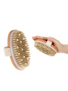 Cepillo corporal de cerdas naturales, cepillado en seco para exfoliación, nódulos de masaje para firmeza, adecuado para piel seca, promueve la circulación sanguínea y el drenaje linfático - Multicolor - Ver 5