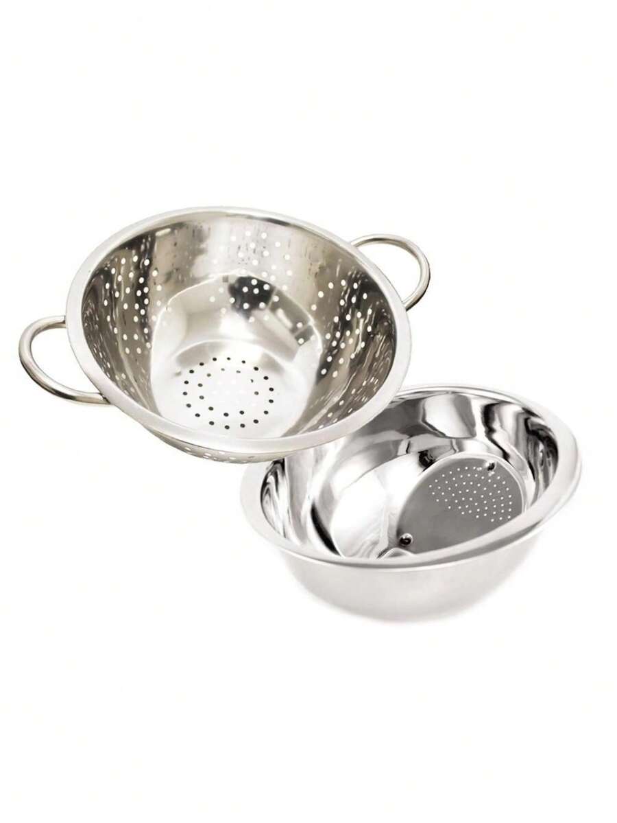 Stainless Steel Pasta Drainer + Rice Washer - Multicolor - Ver 1