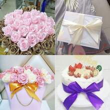 6 Rolls 1-1/2 Inch Satin Ribbon Solid Fabric Ribbon For Gift Wrapping Chair Sash Valentine's Day Wedding Birthday Party Decoration Hair Floral Craft Sewing,Total Length 150 Yards,Mother's Day Gift.(Red,White,Pink And Yellow) - 紅色 - 查看 8
