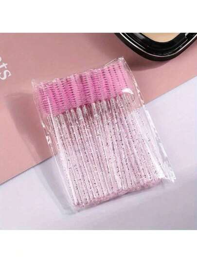 Disposable Crystal Wand Mascara Brush, Eyelash Comb, Curler, Spiral Makeup Brush, Portable Beauty Tool,Cheap,Valentine's Day,Cheap Items,Travel,Travel Essential,Room Decor,Valentine's Gift,Cheap Stuff,Room,1 Dollar Items,Vacation Essentials,Gifts For Women,Bedroom,Valentine,99 Cent