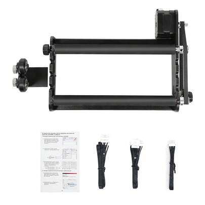 Rodillo Rotatorio Laser Eje y para Objetos Cilíndricos, 4 Ajustes de Engranaje 4-138mm, Compatible con Múltiples Marcadoras Laser, Listo para Usar Sin Instalación