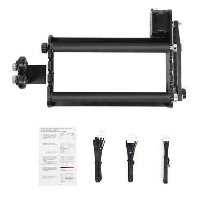 Rodillo Rotatorio Laser Eje y para Objetos Cilíndricos, 4 Ajustes de Engranaje 4-138mm, Compatible con Múltiples Marcadoras Laser, Listo para Usar Sin Instalación