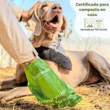 Bolsas compostables para heces de perro. Bolsas pre-cortadas. Extra GRUESAS, Extra grandes, GARANTIZADAS. Certificadas para composta en casa. Caja con 60 bolsas /4 rollos,36982101 - Rosa Fucsia - Ver 5
