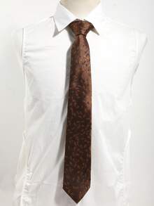 1pc Men's Classic Casual Office Paisley Pattern Necktie, Suitable For Office Wear