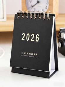 2026 Minimalist Compact Desk Calendar, Portable Solid Color Desktop Decor, Mini Calendar, Back To School, Study Supplies, School And Office Desk Decoration, Ideal For Home And Office Organization, Paper Material, Monthly Layout, Monthly Planner | Durable Wall Calendar, Home Calendar Gift For Friends, Back To School Season - Multicolor - View 10