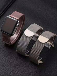 1pc Personalized Watch Band, Customizable With Your Name, Metal Magnetic Clasp Fits 42mm/46mm Case Size, Personalized Gift For Valentine's Day, Birthday