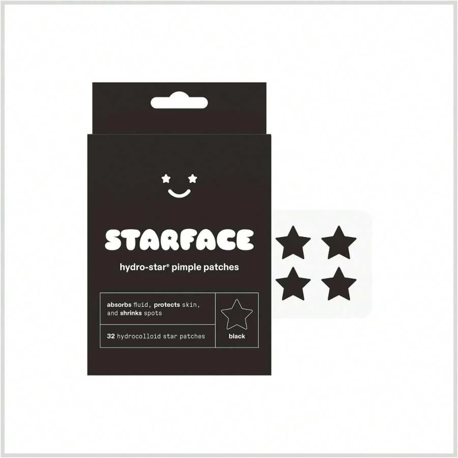 Hydrocolloid Pimple Patches, Black Stars - 32 Patch Set| Overnight Spot Treatment For Face & Body, Invisible & Vegan - 1 - Xem 1