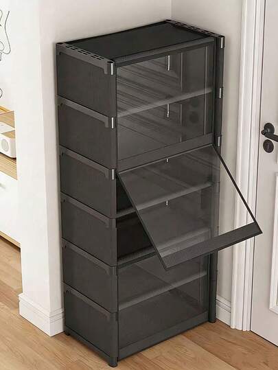 Çok Katlı Ev Tipi Kapıya Uygun Ayakkabı Rafı, Güçlü ve Dayanıklı, Toz Geçirmez Şeffaf Ayakkabı Rafı, Yurt Odası İçin Basit Ayakkabı Dolabı, Kişiselleştirilebilir, Raf, El İşi, Ayakkabı Saklama