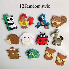 12pcs/10pcs Refrigerator Magnets, Rubber Soft Magnetic Fridge Stickers Made Of PVC, 3D Stereoscopic, Long-Lasting, Non-Fading, Suitable For Posting Notes, Memos, Photos To Beautify Refrigerator, Early Education Stickers, Etc.