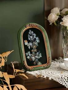 Bingkai Foto Lengkung Vintage Hijau, Bingkai Foto Vintage Ukuran 5x7 dan 8x10 Inci, Pola Bunga Emas yang Indah, Resin Bertekstur Buatan Tangan, Bingkai Foto Gaya Antik, Cocok untuk Dekorasi Dinding, Juga Sebagai Hadiah Pengantin atau Hadiah Liburan. (Ukuran Kecil, Harap Pilih dengan Hati-hati) - MultiWarna - View 9