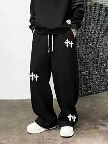 Men's Casual Sweatpants, Loose Straight-Leg Fit, Draping Effect, Suitable For Lounging And Outdoor Activities. Also Makes A Great Couples Gift. Made Of 100% Polyester Fabric, With Drawstring Waistband For Adjustable Fit, Available In Multiple Colors.