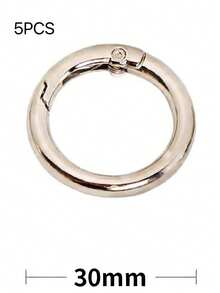 5 chiếc móc khóa tròn, móc cài carabiner, thích hợp cho chìa khóa, khóa cài, túi xách, ví - Móc khóa thay thế, đồ thủ công DIY, quà tặng, đồ lưu niệm, phụ kiện xe hơi, phong cách Gothic Y2K dễ thương - Nhiều màu - Xem 6