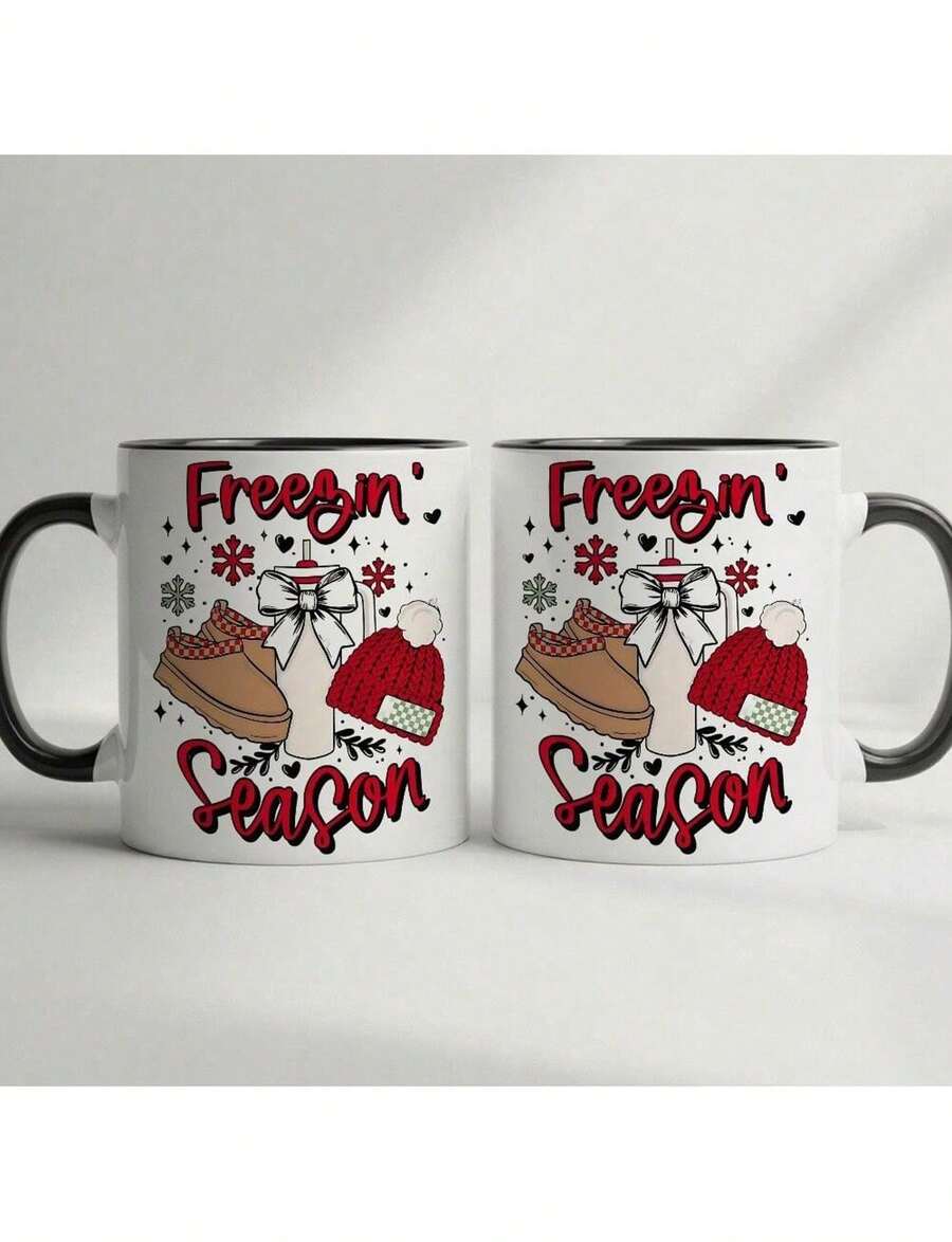 1 Frozen Season Christmas Coffee Mug With Snowflake Hat And Winter Boots Design - Pink And White Holiday Mug With Red LeIt Is A Novel Customized Gift Water Mug Suitable For Both Men And Women. It Is Highly Suitable For Giving As A Gift On Valentine's Day, Mother's Day, Father's Day, Thanksgiving Day, Birthdays, And Anniversaries.Father's Day Gifts - 列印 - 查看 1