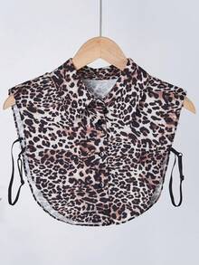 1pc Classic Leopard Print Detachable Collar, Fashion Casual Collar Insert For Sweaters, Unisex - Printed Fake Collar - View 10