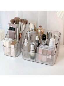 1pc Premium Transparent Cosmetic Storage Organizer Rack,Makeup Bag,Travel Essential - Clear - View 14