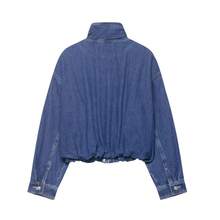 DEEKA Women's Fashionable Casual Denim Jacket, European And American Style, Spring/Summer - Blue - View 3