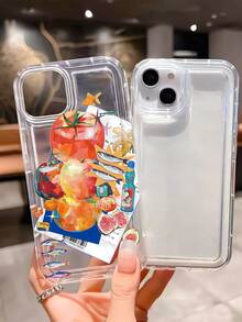 1 chiếc ốp lưng điện thoại TPU trong suốt, thời trang, in hình trái cây và thực phẩm, có khả năng hấp thụ sốc, tương thích với iPhone 16/16Pro/16Plus/15/15ProMax/15Pro/11/12/13/14ProMax/12Mini/13Mini/11Pro/11ProMax/12Pro/12ProMax/13Pro/13ProMax/14Pro/14ProMax, ốp lưng mềm mại với cảm giác cao cấp. - Nhiều màu - Xem 3