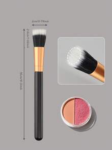 Soft Fiber Blush Brush / Highlighter Brush, Dual-Layer Design + Lightweight Diffused Application, Natural Transition Without Clumping, Beginner-Friendly - Multicolor - View 5