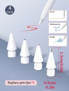 Bộ 3/4/6/8 ngòi thay thế, tương thích với Apple Pencil thế hệ 1/2; Đầu bút, tương thích với iPad Pro Pencil thế hệ 1/2, bao gồm nắp bảo vệ đầu bút, bao đựng bút và phụ kiện nắp bút thay thế, thích hợp làm quà tặng sinh nhật và ngày lễ cho mẹ, gia đình và bạn bè. - Nhiều màu - Xem 11