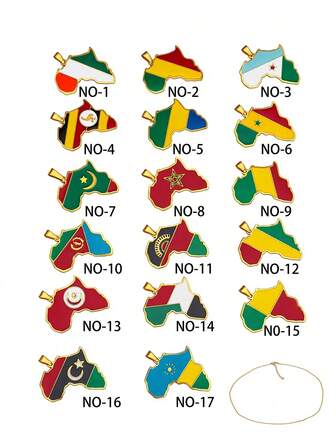 สร้อยคอแผนที่แอฟริกา สแตนเลสเคลือบทอง 18K - สไตล์วินเทจ เหมาะสำหรับใส่ในชีวิตประจำวัน ของขวัญวันเกิด หรือวันวาเลนไทน์