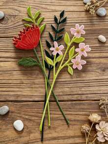 1件装树叶切割模具，新款模切图案，压花模板，适用于DIY手工、剪贴簿等，模板模具，相册装饰纸模切图案，卡片制作 - 銀色 - 查看 2