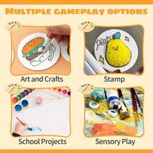 3D Magic Bubble Paper Painting Sponge Set, DIY Magic Bubble Paper 3D Fluffy Expanded Texture Art, Painting Magic Canvas Sponge, Fluffy Popcorn Painting Texture Painting Set, DIY Bubble Painting Brush Art Supplies, Vibrant Colors, Suitable For Professional Creative Art Projects - Multicolor - View 5