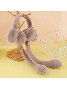 可爱毛绒兔耳耳罩，保暖防风，适合学生冬季穿着，也适合女性冬季服装 - 彩色 - 查看 9