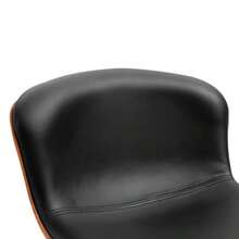 HOMCOM Kitchen Bar Stools, Set Of 2, Height-Adjustable, Swivel, With Footrest And Backrest, Faux Leather, Up To 120 Kg, 46 X 53.5 X 85-106 Cm, Black - Black - View 7