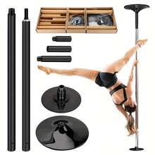 Professional Dance Pole With Extender - 45mm Sensory Workout Pole, Suitable For Home And Club, Replenishes Energy, Suitable For All Fitness Levels, Dance Practice And Party Entertainment, Dance Accessory, Home Fitness Equipment, Stylish Workout Equipment, Reinforced Structure. - Black - View 4