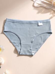 7条装女士罗纹棉质内裤，性感低腰女士三角裤，舒适透气运动内裤 - 彩色 - 查看 4