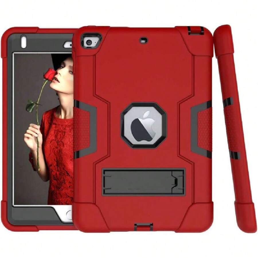 IPad Mini 4 Case For IPad Mini 5, 7.9-Inch IPad Mini Retina Case, Heavy Duty Shockproof Protective Case, Slim And Rugged With Built-In Stand For IPad Mini 4/5 - Large Red And Black, 36999910 - Lime Green - View 1