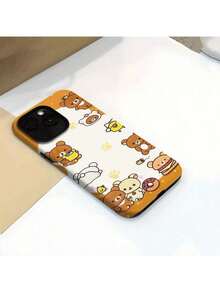 La funda de teléfono mate 2 en 1 con diseño de oso relajado para otoño e invierno es adecuada para iPhone 16, 16 Pro Max, 15, 15 Pro Max, 14, 14 Pro Max, 13, 13 Pro Max, 12, 12 Pro Max, 11 y 11 Pro Max.Tiene un acabado mate con grandes orificios para protección contra caídas, lo que lo convierte en un regalo perfecto para Navidad, Año Nuevo y Pascua, una opción ideal para familiares y amigos. - Blanco - Ver 2