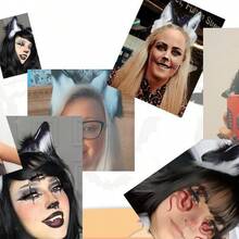 Tienda Tutu Orejas Móviles Motorizadas Cosplay Sensor de Movimiento Sensor de Tacto Anime Convención Diadema de Orejas de Animal Realista Recargable Accesorio de Orejas de Gato Móvil - Máscaras Disfraz de Zorro de Halloween Festivo Navidad Tapiz Dec - Naranja eléctrica - Ver 11