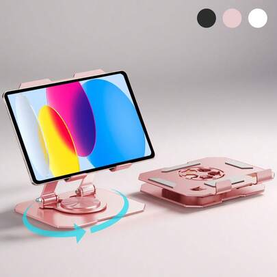 Giá đỡ gấp gọn xoay 360°, tương thích với điện thoại thông minh, máy tính bảng, máy đọc sách điện tử và TV thông minh của Apple - Giá đỡ gấp đa góc có hệ thống làm mát, giá đỡ để bàn di động, thiết kế tiết kiệm không gian.