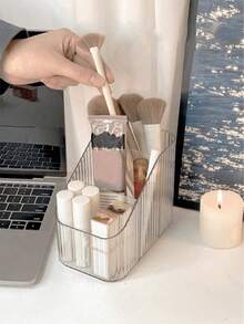 1pc Premium Transparent Cosmetic Storage Organizer Rack,Makeup Bag,Travel Essential - Clear - View 6