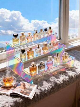 1 pieza Soporte de exhibición de acrílico, Estante de exhibición colorido, Soporte para cupcakes, Estante de almacenamiento de perfumes, Estante de exhibición, Soporte para postres, Estante de exhibición de artículos decorativos