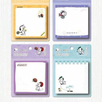 1pc Cute Snoopy Elegant And Noble Purple High Beauty Convenience Sticker Strong Adhesive Tearable Message Book Daily Practical Marking Sticker, Perfect Small Gift For Fans, Family And Friends, Valentine's Day Gift, New Year's Gift, Valentine's Day Gift, Easter Gift[Stochastic Style]