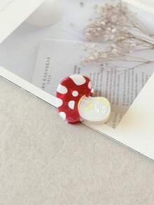 2pcs Cute Colorful Faux Mushroom Small Hair Clips, Bangs/Side Clip, Ponytail Clip, Suitable For Daily Hairstyle Decoration, Bohemian, Cute, Elegant Fashion Hair Accessories Elegant Hair Claws Women Hair Clutch Casual Hair Jaw Clip Elegant Claw Clip Summer Outfits,Festival,Party - Multicolor - View 7