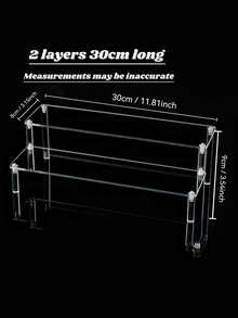 1pc Black Acrylic Multi-Tier Perfume Display Stand, Multifunctional Storage & Organization Rack. Room Decor, Cosmetics Storage.,Makeup Bag,Travel Essential - Black - View 14