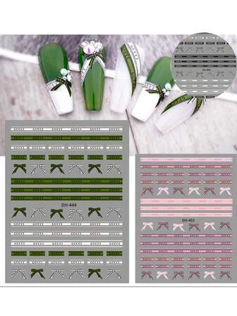 6pcs Self-Adhesive Nail Stickers, Nail Art Decals, High Adhesive Design, Easy To Apply, Suitable For DIY Home Manicure And Professional Salon Use, Can Be Used With Gel Polish