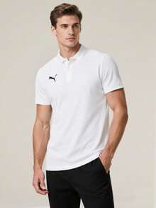 Polo PUMA transpirable de manga corta para hombre, color blanco - Blanco - Ver 2