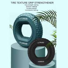 Anillo de Ejercicio de Agarre, 70 a 80 Lb Fortalecedor de Agarre de Mano Silicona Suave Textura de Neumático Portátil Antebrazo Ejercitador de Dedo Anillo de Entrenamiento de,36984634 - Multicolor - Ver 5