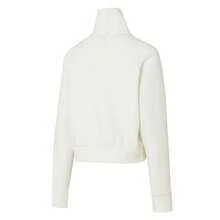 Adidas 女士运动衫，翻领套头衫，SFL HZ SWT，休闲运动日常时尚上衣，KH0207 - 漢玉白 - 查看 2